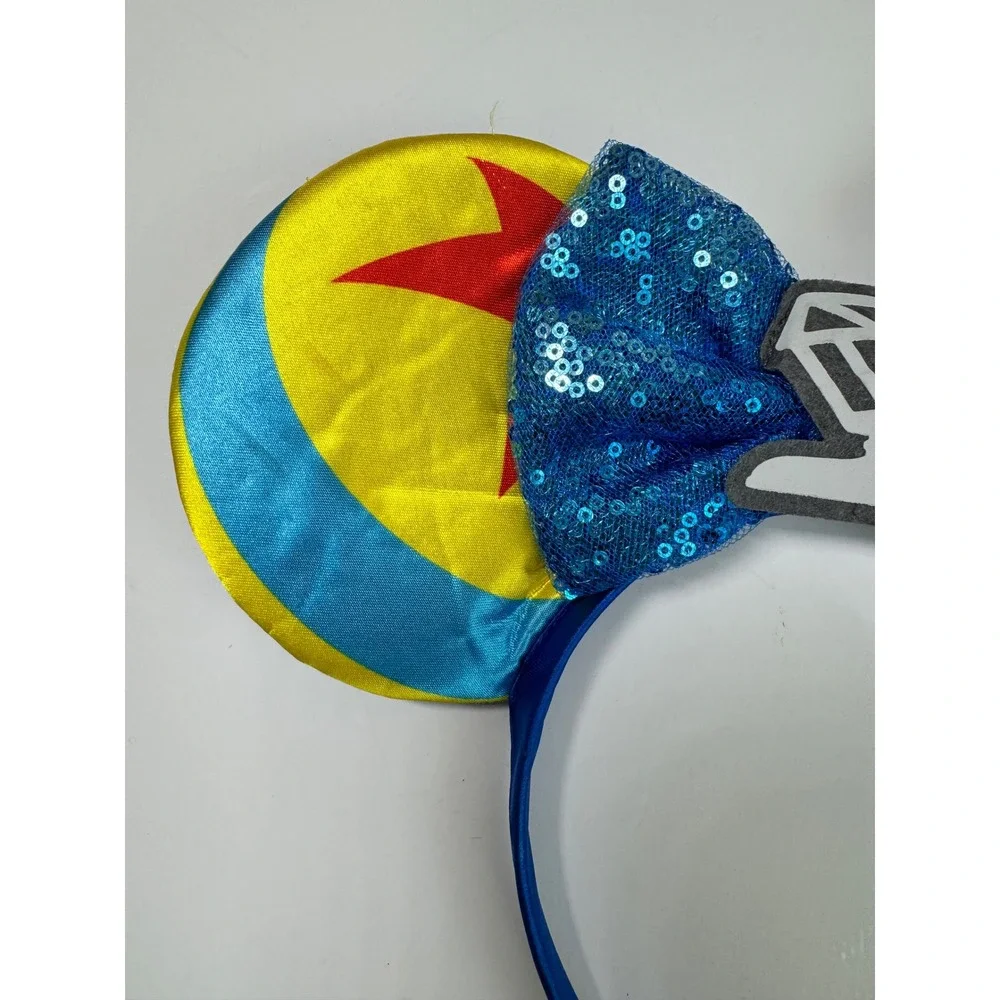 Disney Pixar Luxo Lamp Ball Mickey Ear Headband Blue Sequin Bow Lamp 167209-SAM